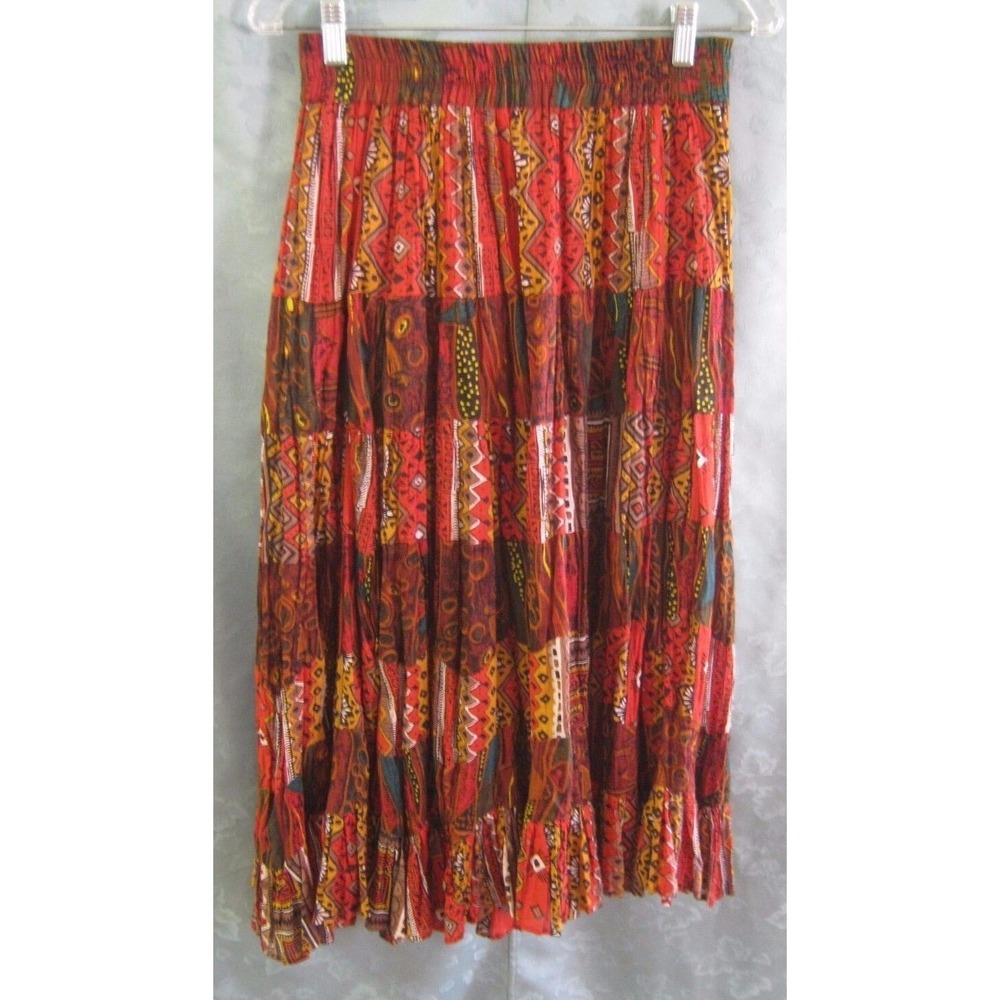 90's Highgate Broomstick Skirt Size Medium India Cotton